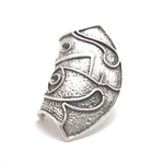 Adjustable Picasso Face Zinc Ring